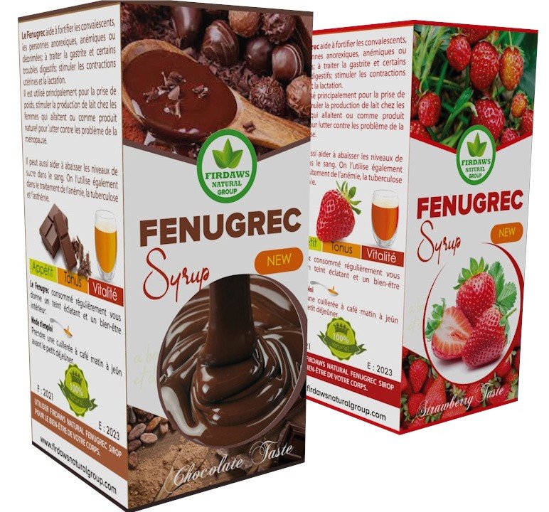 Sirop Fenugrec Chocolat ou Fraise